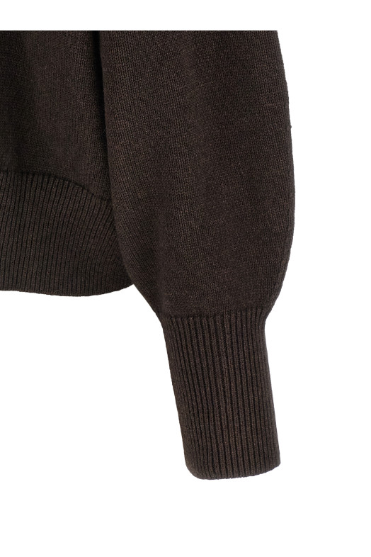 'Nasha' High Neck Sweater  Brown