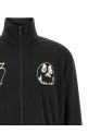 'Track Top  GFX NYLN ' printed zip sweatshirt Black