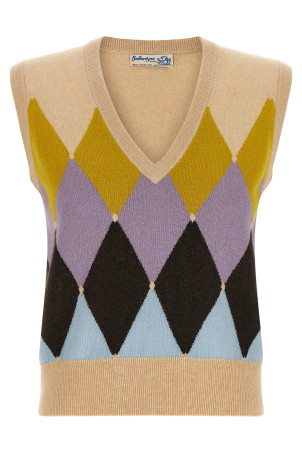 'New Diamond' vest 'Argyle' Beige