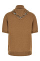 Jewel scarf sweater Beige