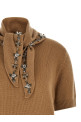 Jewel scarf sweater Beige
