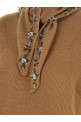 Jewel scarf sweater Beige