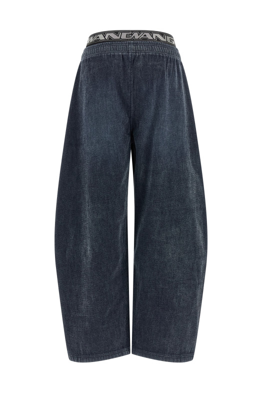 Джинсы с эластичным поясом, черные ALEXANDER WANG UDC4264300410A