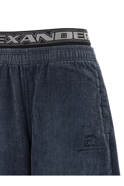 Джинсы с эластичным поясом, черные ALEXANDER WANG UDC4264300410A
