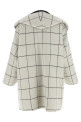 ' Windowpane Hoodie' revrsibile coat Black-grey