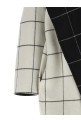 ' Windowpane Hoodie' revrsibile coat Black-grey
