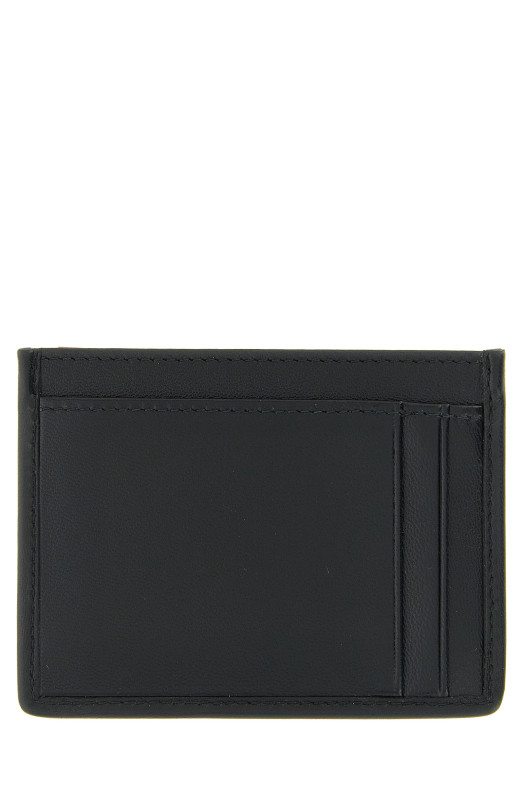 Matelassé nappa cardholder Black