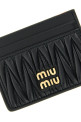 Matelassé nappa cardholder Black