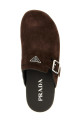 Сабо с эмалированным логотипом в виде треугольника, коричневые PRADA 2S3003FG000054F0003