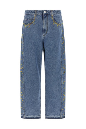 'Jorian' jeans with embroideries BLUE