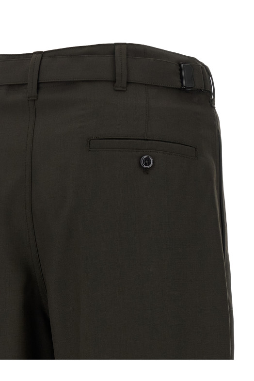 'Single Pleat' pants Brown