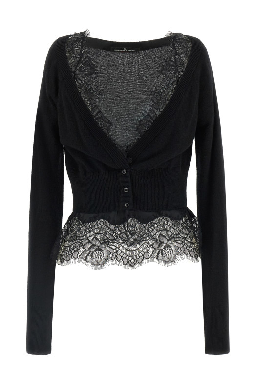 Lace cardigan Black