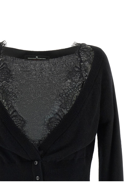Lace cardigan Black
