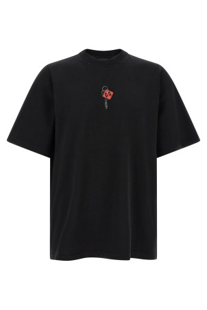 T-shirt with padlock print  Black