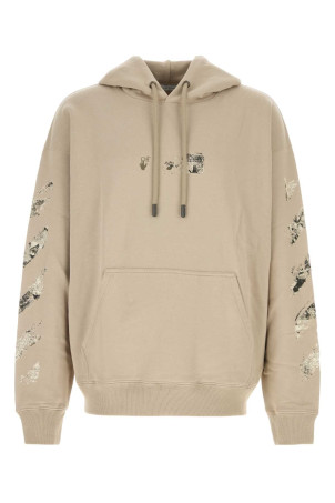 Cappuccino cotton oversize sweatshirt OFF WHITE (44MBB085F26F004031)