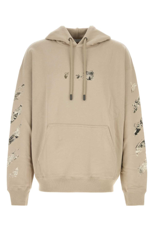 Cappuccino cotton oversize sweatshirt OFF WHITE (44MBB085F26F004031)