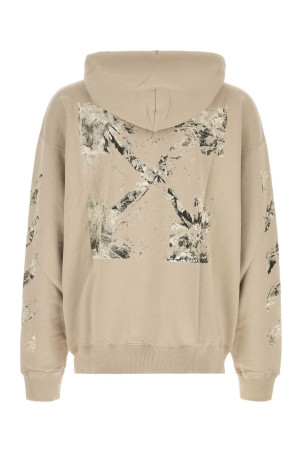 Cappuccino cotton oversize sweatshirt OFF WHITE (44MBB085F26F004031)