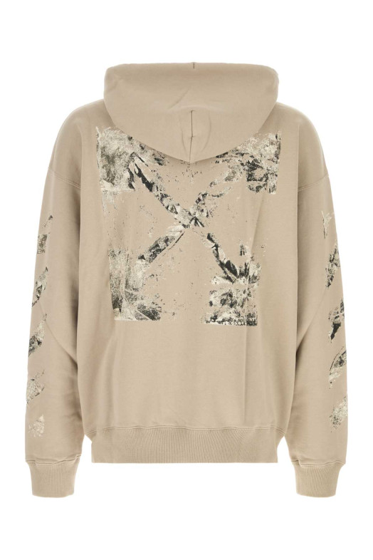 Cappuccino cotton oversize sweatshirt OFF WHITE (44MBB085F26F004031)