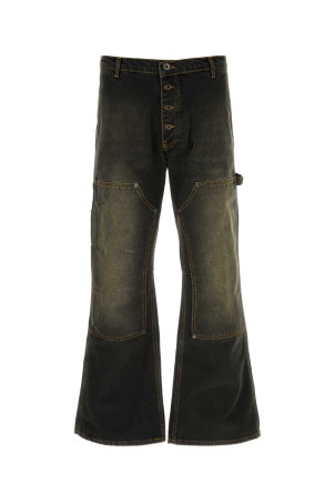 Black denim wide-leg jeans OFF WHITE (44MYA19JF26D002011)