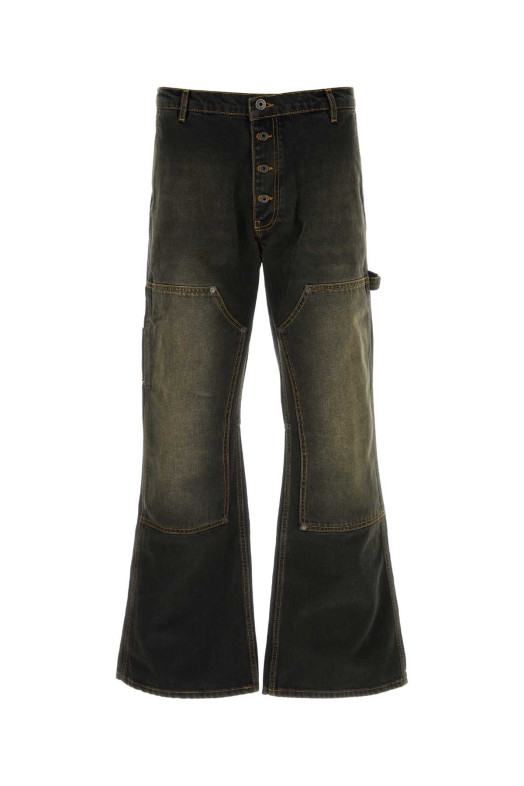 Black denim wide-leg jeans OFF WHITE (44MYA19JF26D002011)