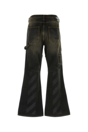 Black denim wide-leg jeans OFF WHITE (44MYA19JF26D002011)