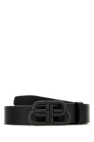 Black leather BB belt Black BALENCIAGA (5703701CH55)