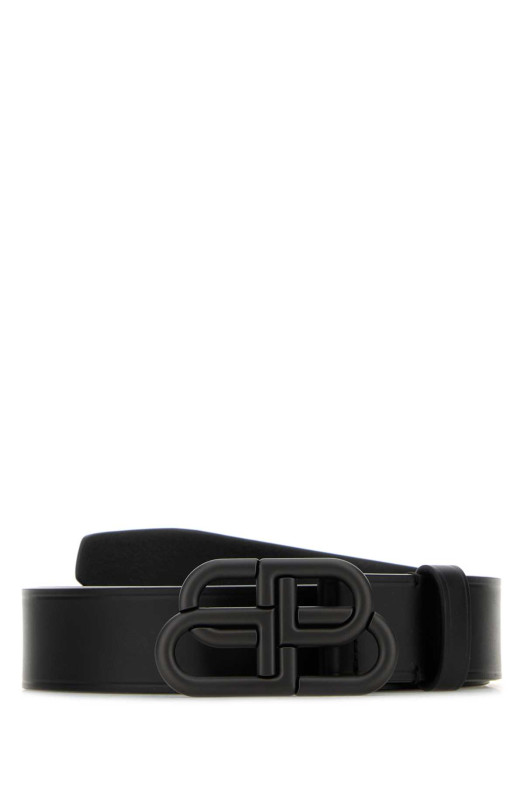 Чорний шкіряний ремінь BB від BALENCIAGA (5703701CH55)