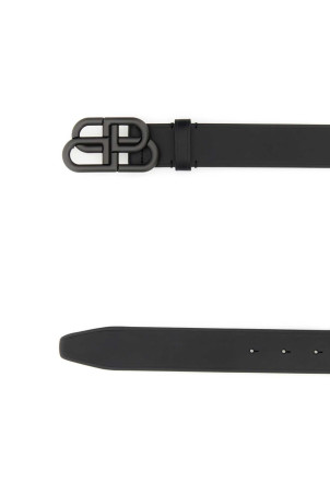 Black leather BB belt Black BALENCIAGA (5703701CH55)