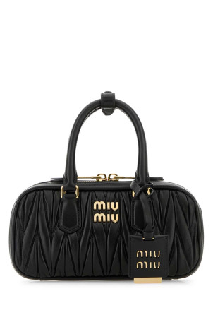 Black nappa leather Arcadie handbag Black MIU MIU (5BP088AN88)