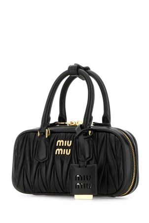 Black nappa leather Arcadie handbag Black MIU MIU (5BP088AN88)