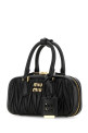 Black nappa leather Arcadie handbag Black MIU MIU (5BP088AN88)