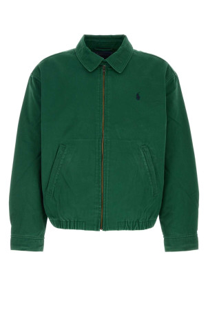 Green twill bomber jacket Gray POLO RALPH LAUREN (710961929)
