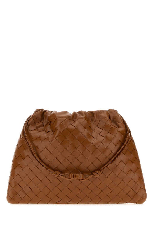 Camel leather medium clutch BOTTEGA VENETA (796728V3IV1)