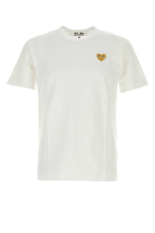 White cotton t-shirt White COMME DES GARCONS PLAY (AXT216051)
