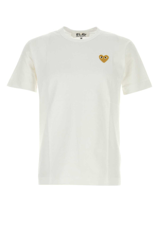 White cotton t-shirt White COMME DES GARCONS PLAY (AXT216051)