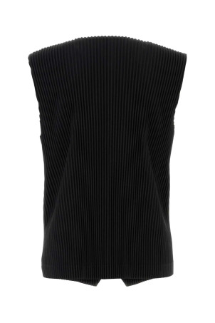 Black polyester vest HOMME PLISSE' ISSEY MIYAKE (HP68JE511)