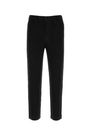 Black polyester pant HOMME PLISSE' ISSEY MIYAKE (HP68JF550)
