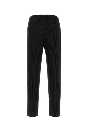 Black polyester pant HOMME PLISSE' ISSEY MIYAKE (HP68JF550)