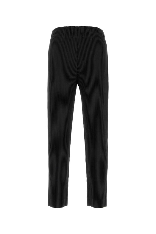 Черные полиэстеровые брюки для мужчин с складками ISSEY MIYAKE (HP68JF550) HOMME PLISSE' ISSEY MIYAKE