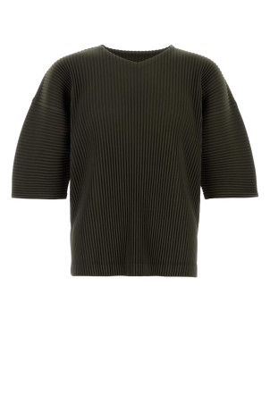 Khaki polyester t-shirt HOMME PLISSE' ISSEY MIYAKE (HP68JK073)