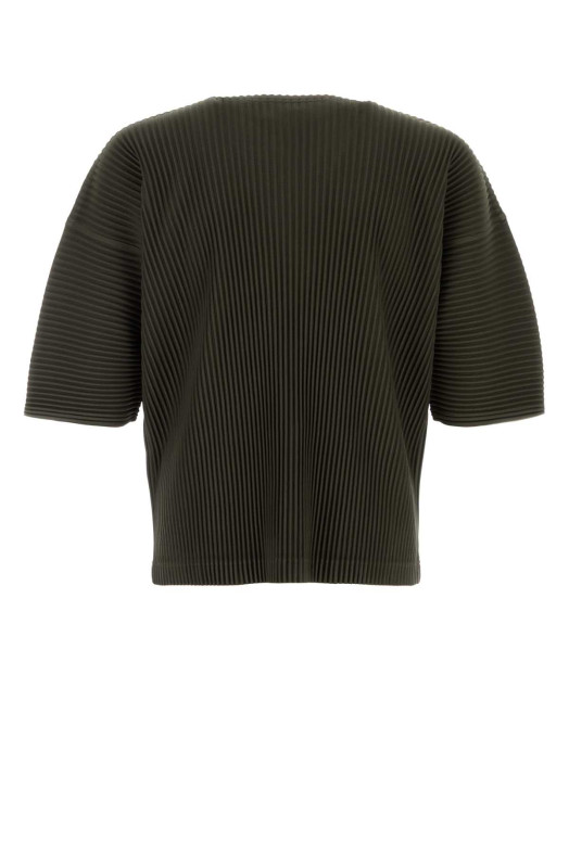 Khaki polyester t-shirt HOMME PLISSE' ISSEY MIYAKE (HP68JK073)