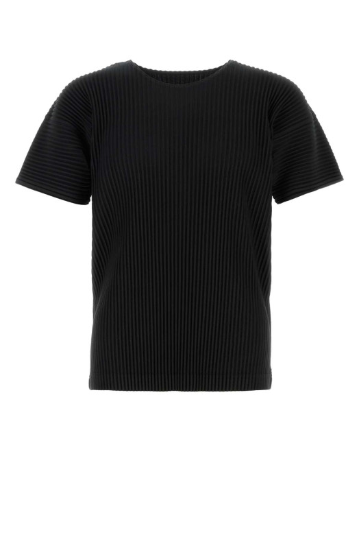 Black polyester t-shirt HOMME PLISSE' ISSEY MIYAKE (HP68JK520)