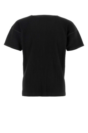 Black polyester t-shirt HOMME PLISSE' ISSEY MIYAKE (HP68JK520)