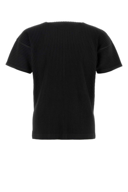 Black polyester t-shirt HOMME PLISSE' ISSEY MIYAKE (HP68JK520)