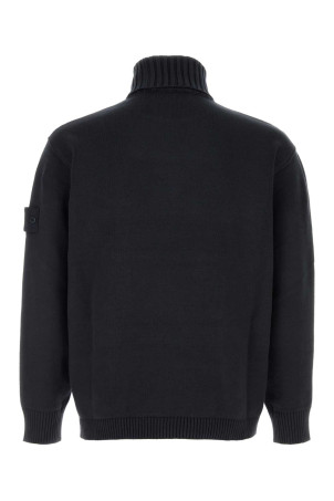 Midnight blue stretch cotton sweater Black STONE ISLAND (L2S155100038S00FM)