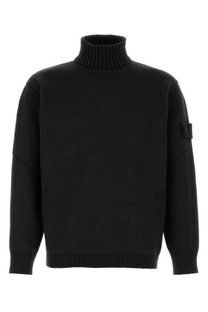 Black stretch cotton sweater Black STONE ISLAND (L2S155100038S00FM)