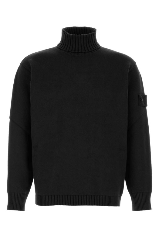 Черный свитер из эластичного хлопка Black STONE ISLAND (L2S155100038S00FM)