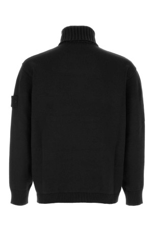 Black stretch cotton sweater Black STONE ISLAND (L2S155100038S00FM)