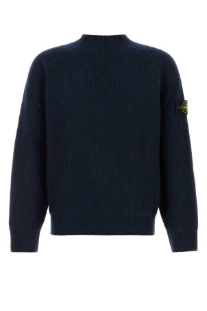 Свитер из кашемировой смеси цвета «полуночный синий» от Black STONE ISLAND (L2S155100043S0N21)