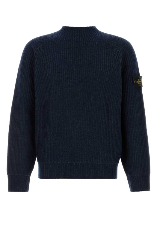 Свитер из кашемировой смеси цвета «полуночный синий» от Black STONE ISLAND (L2S155100043S0N21)